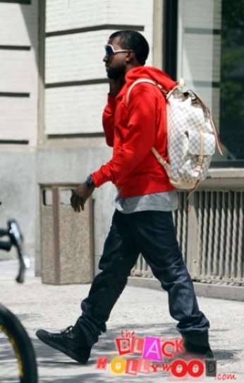 Kanye West: Snakeskin Backpack in NYC: Photo 2596231, Kanye West Photos